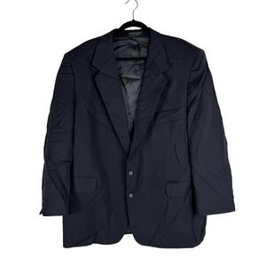 Vintage‎ Hardy Amies Sport Coat Men 50R Dark Gray 100% Wool Blazer Suit Jacket